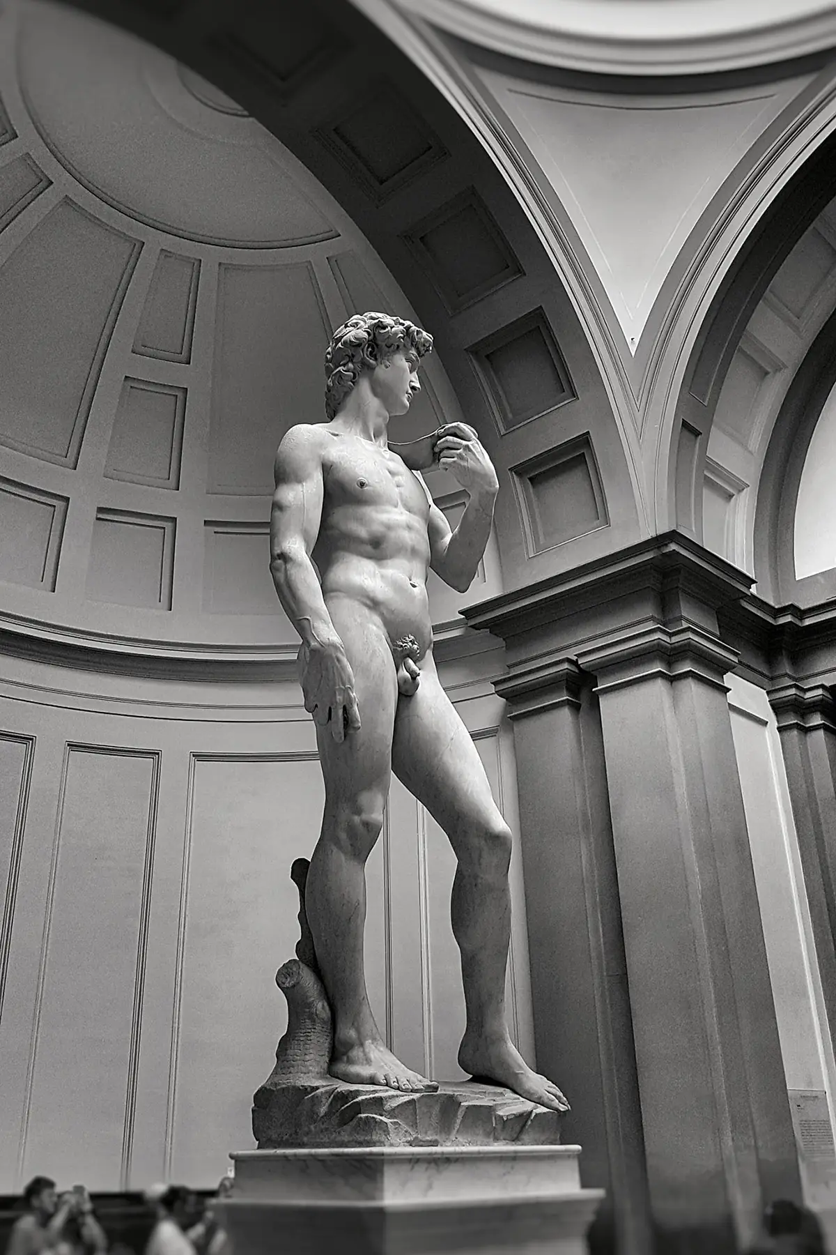 Accademia Gallery Michelangelo David black and white statue accademia gallery - David Statue BW - Accademia Gallery