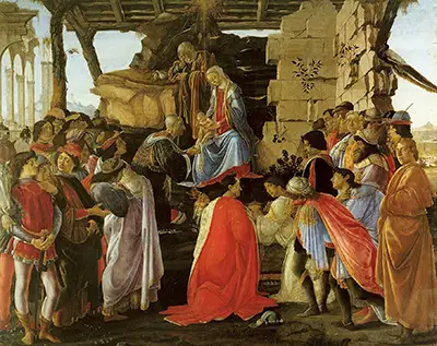 florence private and small groups tours - Medici Botticelli Adoration Magi - Florence Private and Small Groups Tours - photo Botticelli's Adoration of the Magi featuring portraits of the Medici family, Uffizi Gallery Florence florence private and small groups tours - Medici Botticelli Adoration Magi - Florence Private and Small Groups Tours
