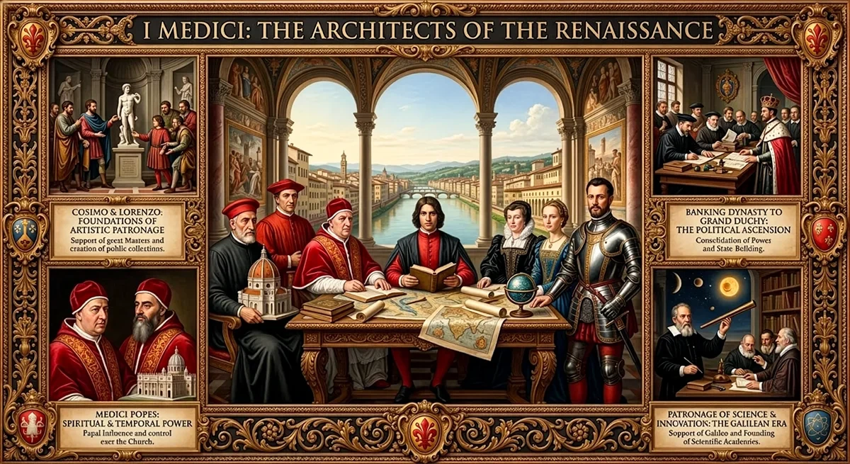Medici family illustrated portrait – private Medici Dynasty tour in Florence