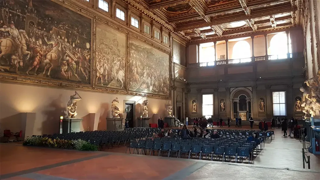 palazzo vecchio - Salone Cinquecento Palazzo Vecchio 1030x579 - Palazzo Vecchio and Piazza della Signoria